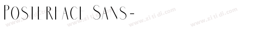 Posterface Sans字体转换